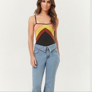 Forever 21 Colorblock Bodysuit